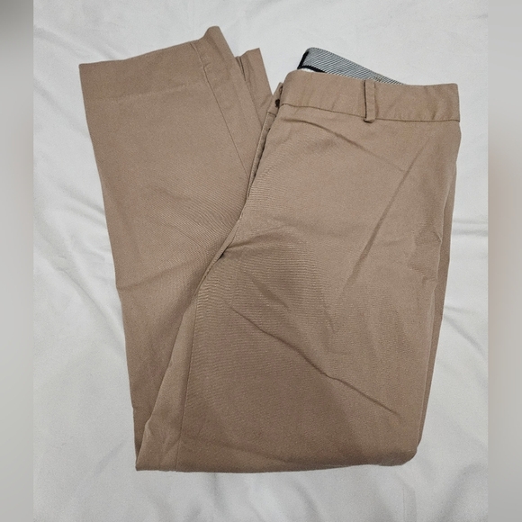 Talbots Pants - Talbots Signature Tan Ankle Pants With Hook And Eye Closure!